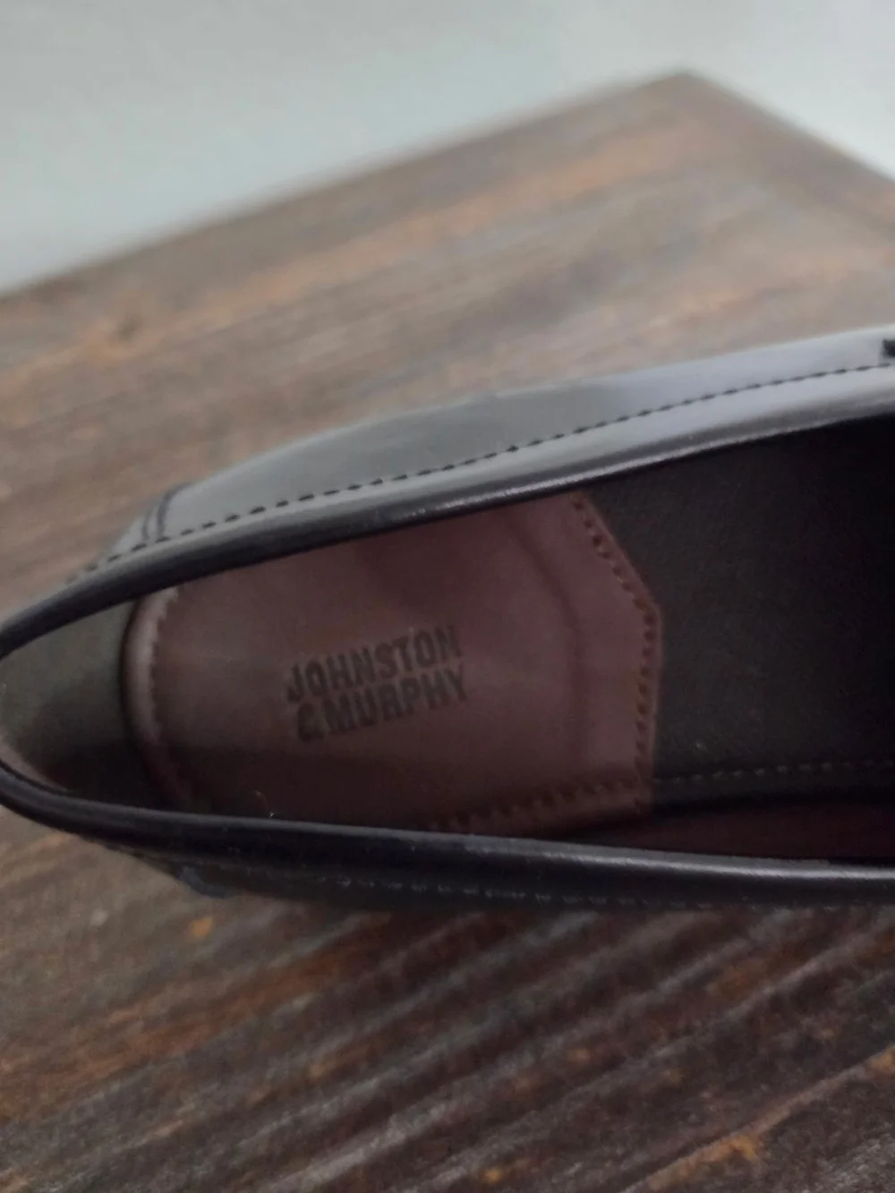 Johnston & Murphy Black Patent Penny Loafers for Kids